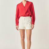 Scallop Collared Dress Shirt