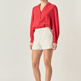 Scallop Collared Dress Shirt