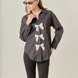Bow Poplin Shirt