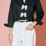 Bow Poplin Shirt