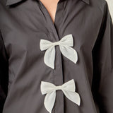 Bow Poplin Shirt