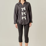 Bow Poplin Shirt