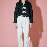 Bow Poplin Shirt