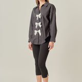 Bow Poplin Shirt