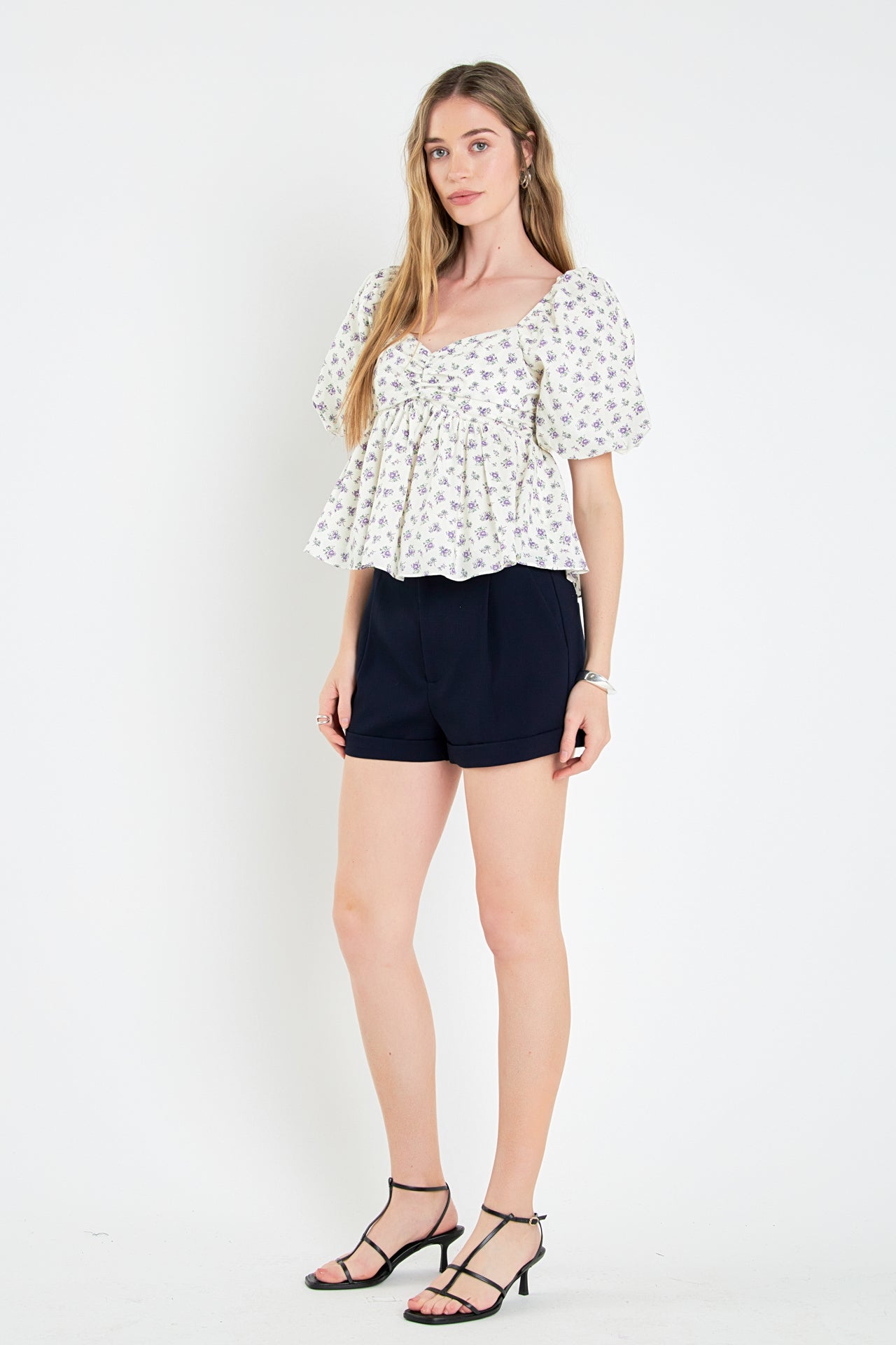 Floral Puff Sleeve Top – English Factory