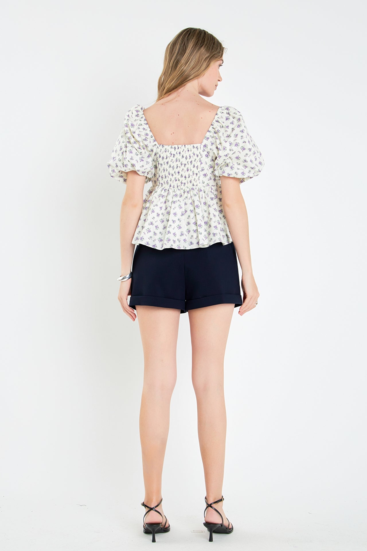 Floral Puff Sleeve Top – English Factory
