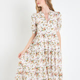 Floral Tiered Midi Dress