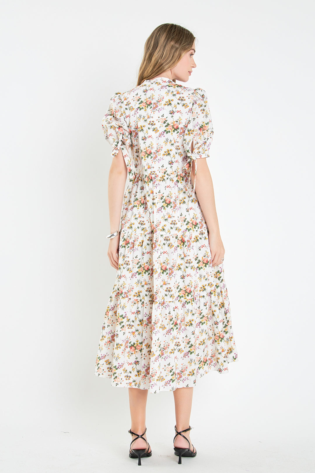 Floral Tiered Midi Dress – English Factory