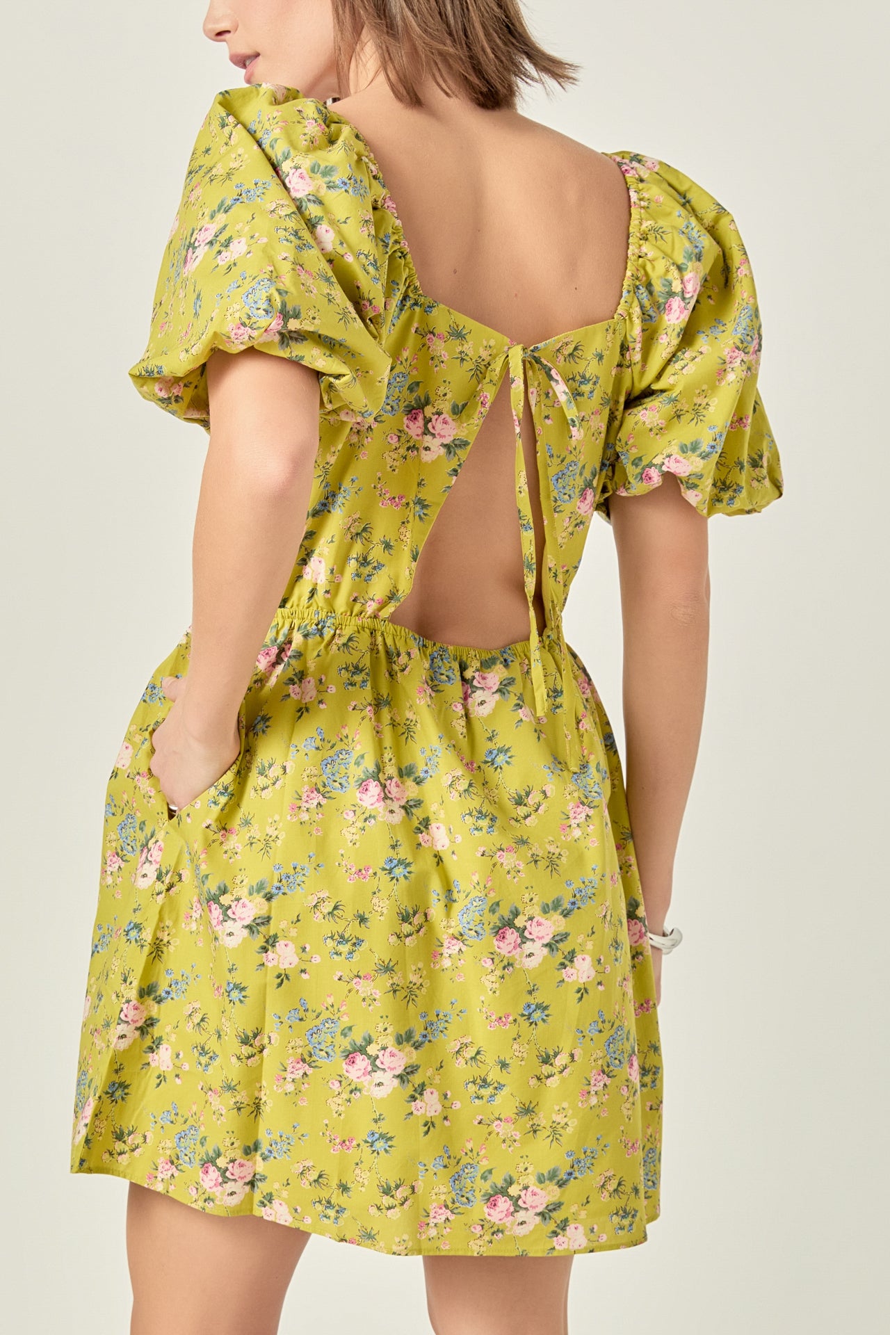 english factory floral mini dress English Factory Floral Tiered Puff Sleeve Mini Dress