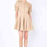 Pintuck Pleated Dress