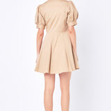 Pintuck Pleated Dress