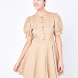 Pintuck Pleated Dress