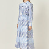 Stripe Block Maxi Dress