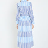 Stripe Block Maxi Dress