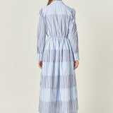 Stripe Block Maxi Dress