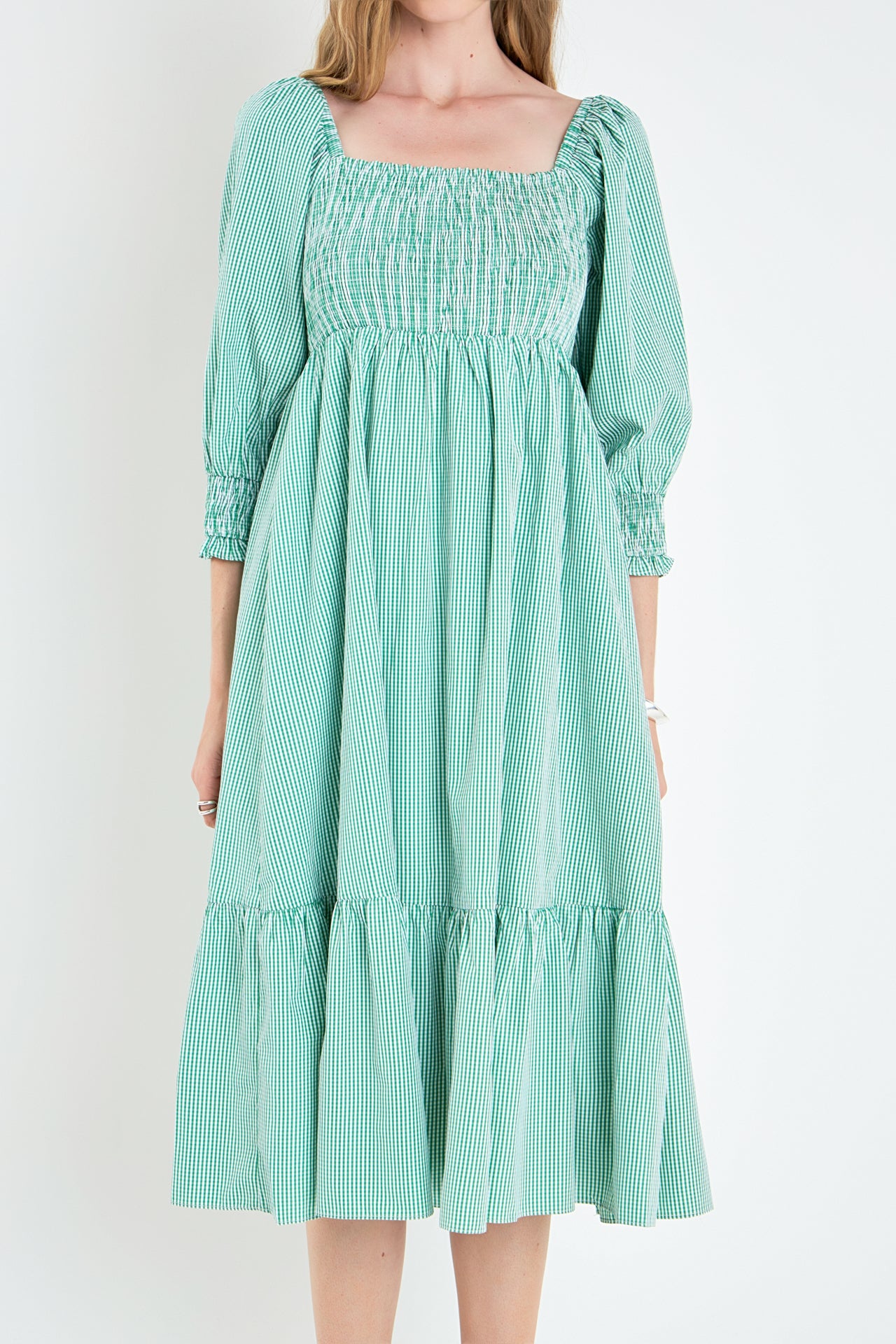 ワンピース organiczooBlueberry Gingham Gather Dress Organic Zoo Blueberry Gingham Gather Dress – EnjoyKidsBoutique