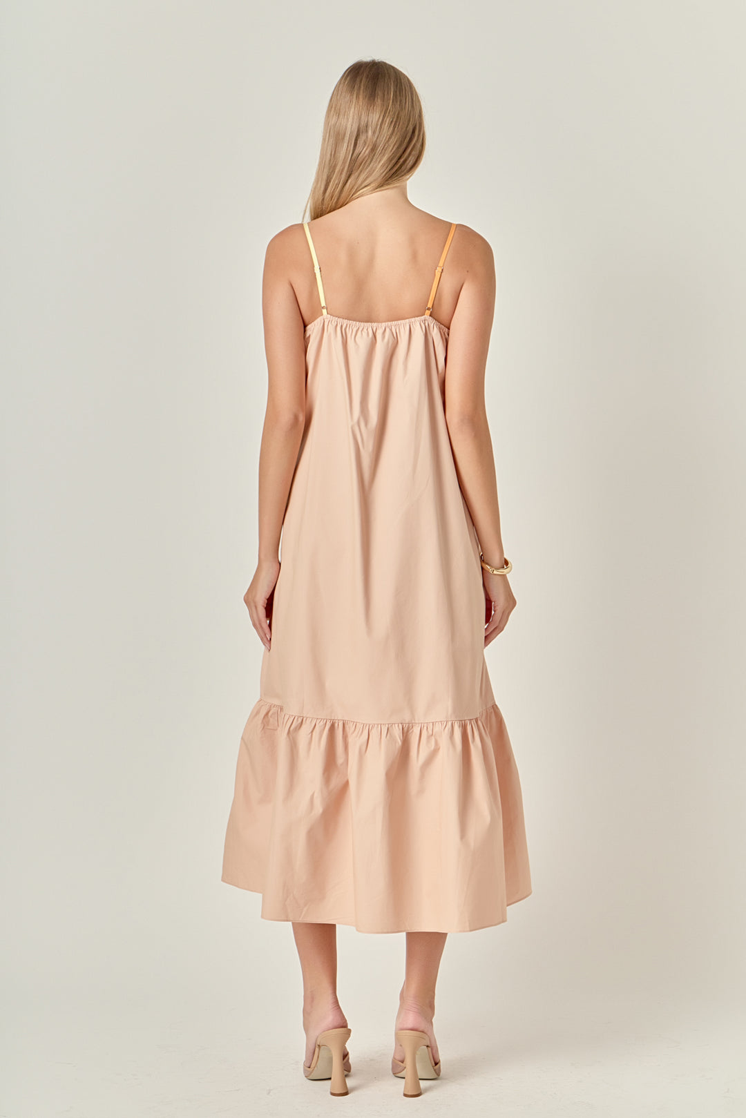 Color Block Splicing Maxi Dress main image 0