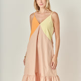 Color Block Maxi Dress