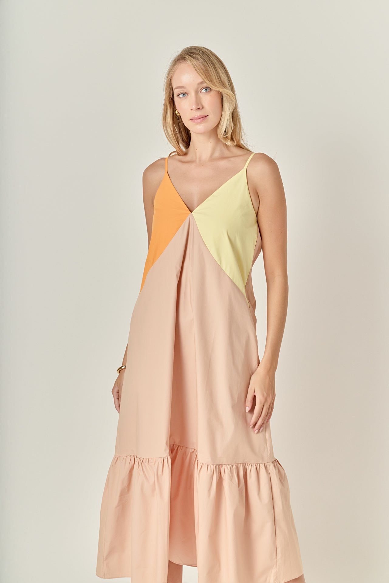 english factory colorblock shirt dress English Factory Women's Colorblocked Shirtdress Multicolor Size S Style BH973D