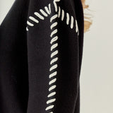 Whip Contrast Stitch Sweater
