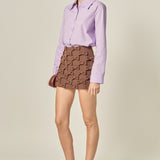 Cuff Sleeve Accent Collar Poplin Dress Shirt