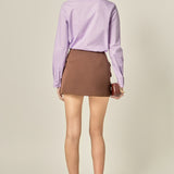 Cuff Sleeve Accent Collar Poplin Dress Shirt