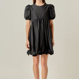 Poplin Corsage Mini Dress