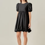 Poplin Corsage Mini Dress