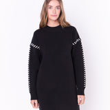 Whip Stitched Knit Mini Dress