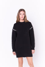 Load image into Gallery viewer, Whip Stitched Knit Mini Dress
