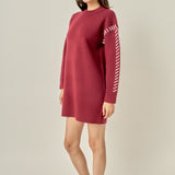 Whip Stitched Knit Mini Dress