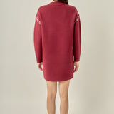 Whip Stitched Knit Mini Dress