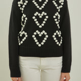 Heart Pom Sweater