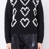 Heart Pom Sweater