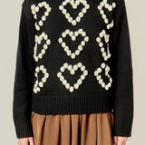 Heart Pom Sweater