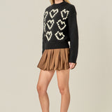 Heart Pom Sweater