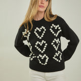 Heart Pom Sweater