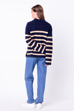 Load image into Gallery viewer, Striped Half-Zip Sweater
