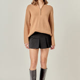 Zip Collared Sweater