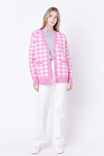 Load image into Gallery viewer, Knit Houndstooth Cardigan
