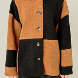 Oversize Teddy Check Jacket