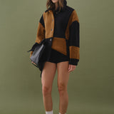 Oversize Teddy Check Jacket