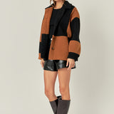Oversize Teddy Check Jacket