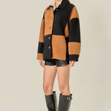 Oversize Teddy Check Jacket