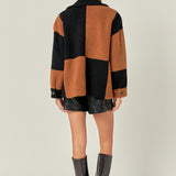 Oversize Teddy Check Jacket
