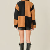 Oversize Teddy Check Jacket