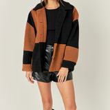 Oversize Teddy Check Jacket