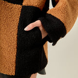 Oversize Teddy Check Jacket