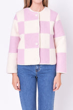 Load image into Gallery viewer, Shearling Check Cardigan

