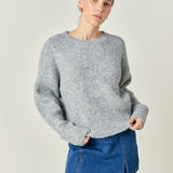 Blend Cropped Fuzzy Sweater